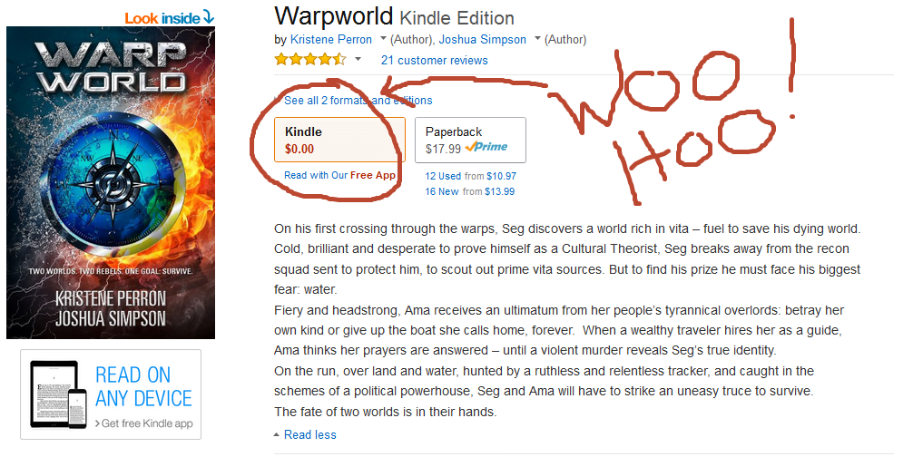 Warpworld free on Amazon Kindle